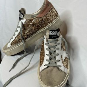 Golden Goose High Star Glitter Sneakers